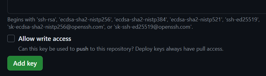 GitHub Illustration of adding a Deploy key